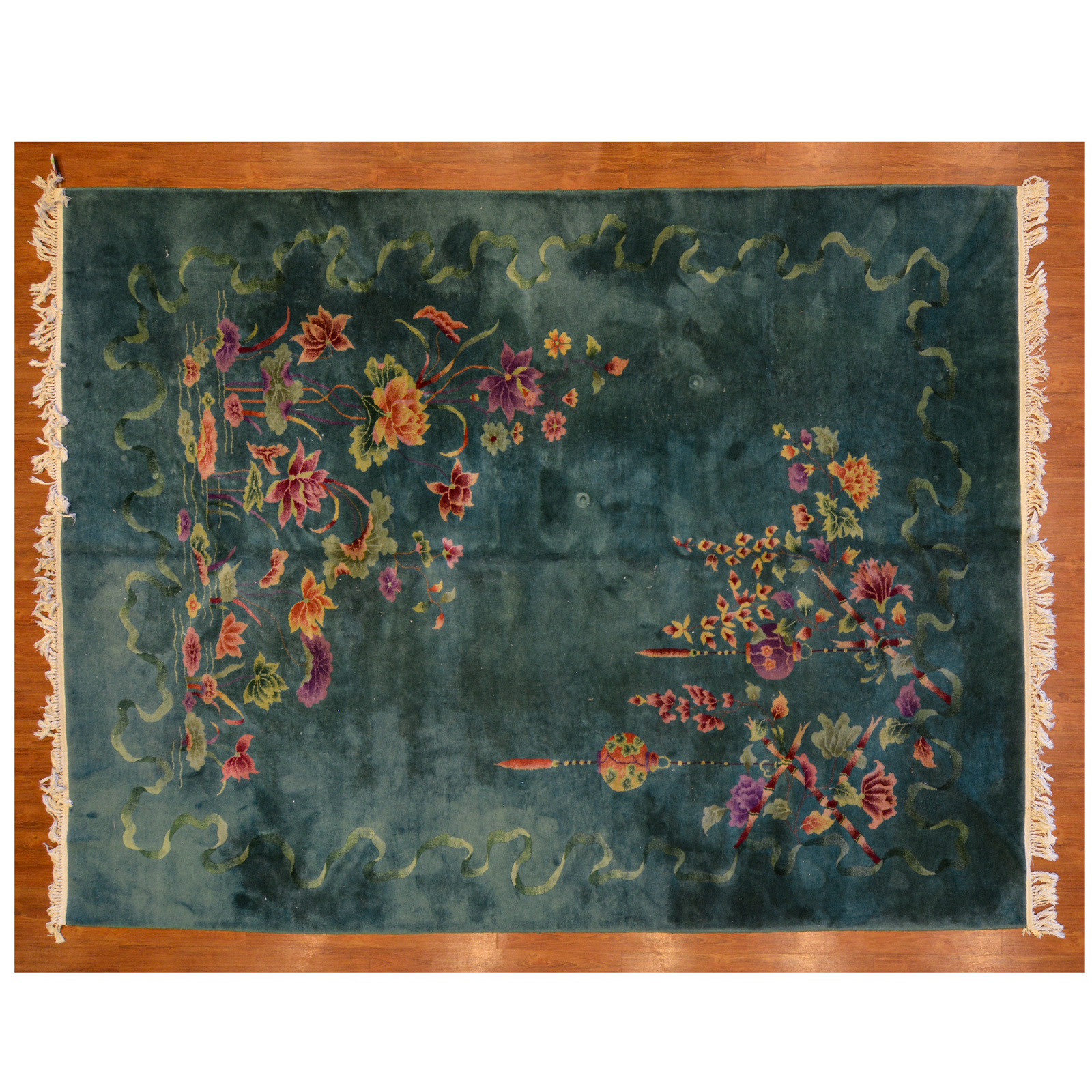 ANTIQUE NICHOLS RUG, CHINA, 8.9 X