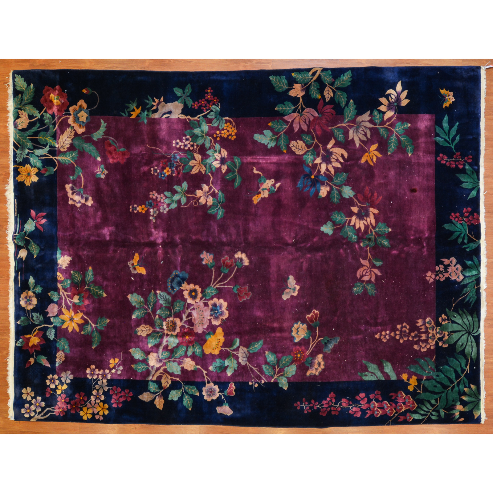 ANTIQUE NICHOLS RUG, CHINA, 8.9 X