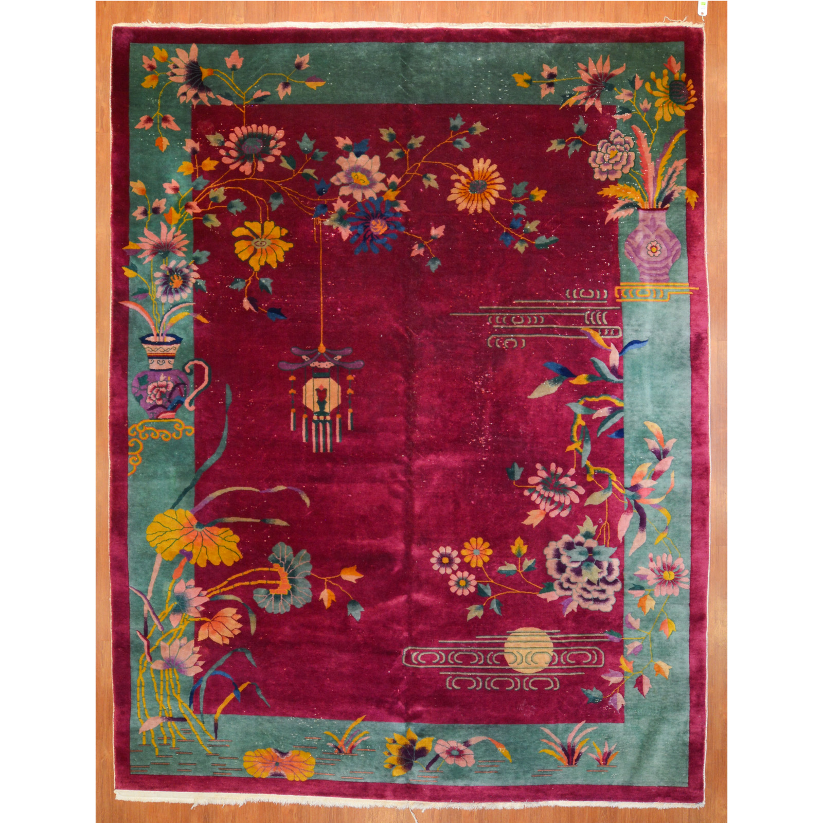 ANTIQUE NICHOLS RUG, CHINA, 8.9 X