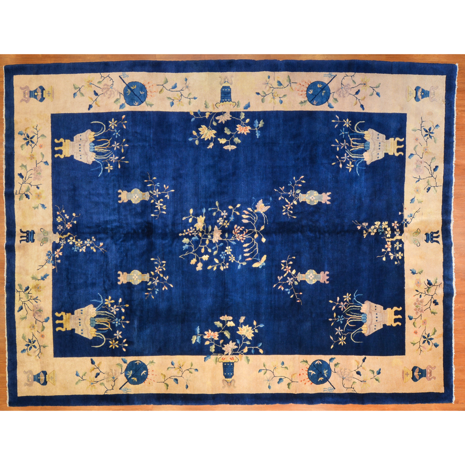 ANTIQUE NICHOLS RUG, CHINA, 9 X