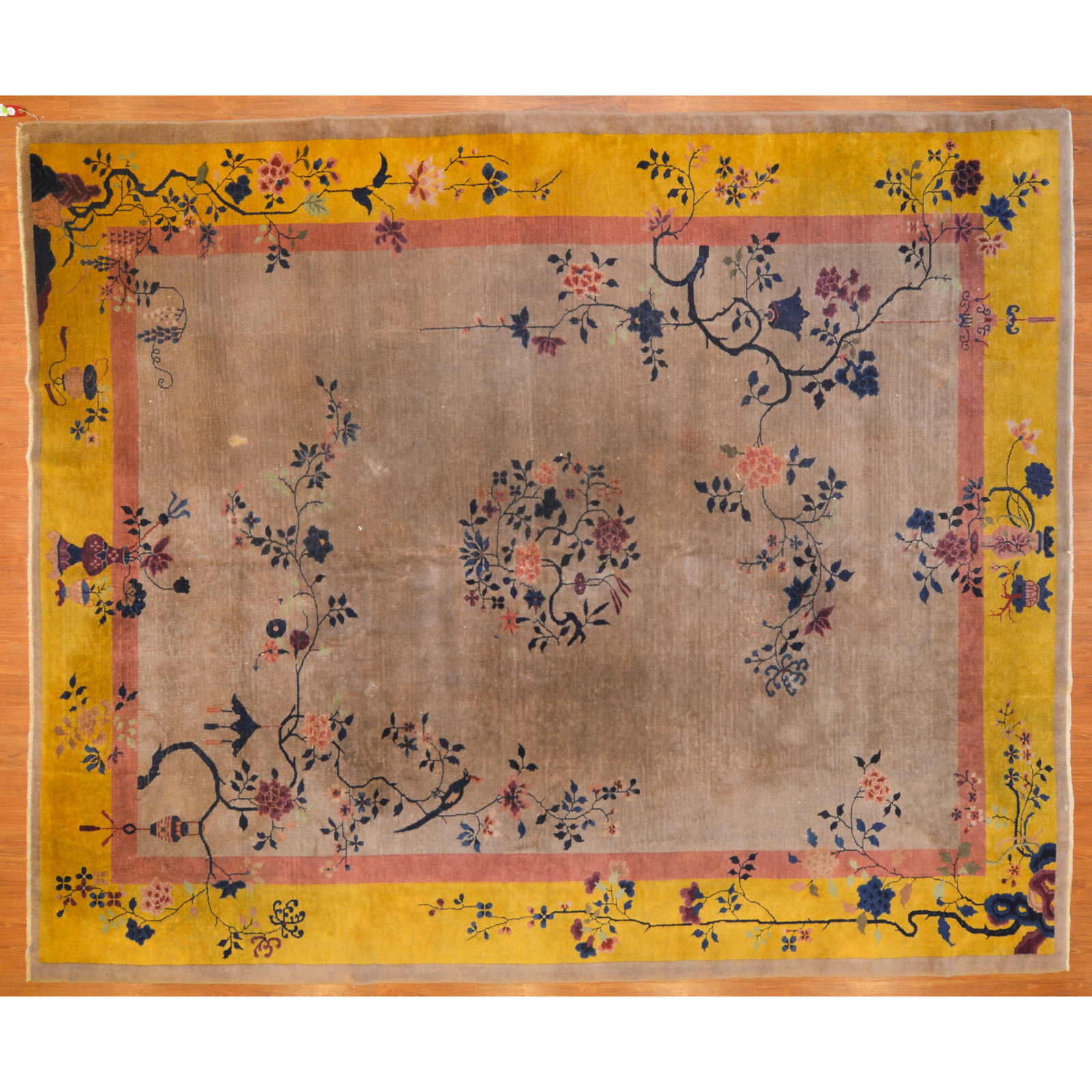 ANTIQUE NICHOLS RUG, CHINA, 9.3 X