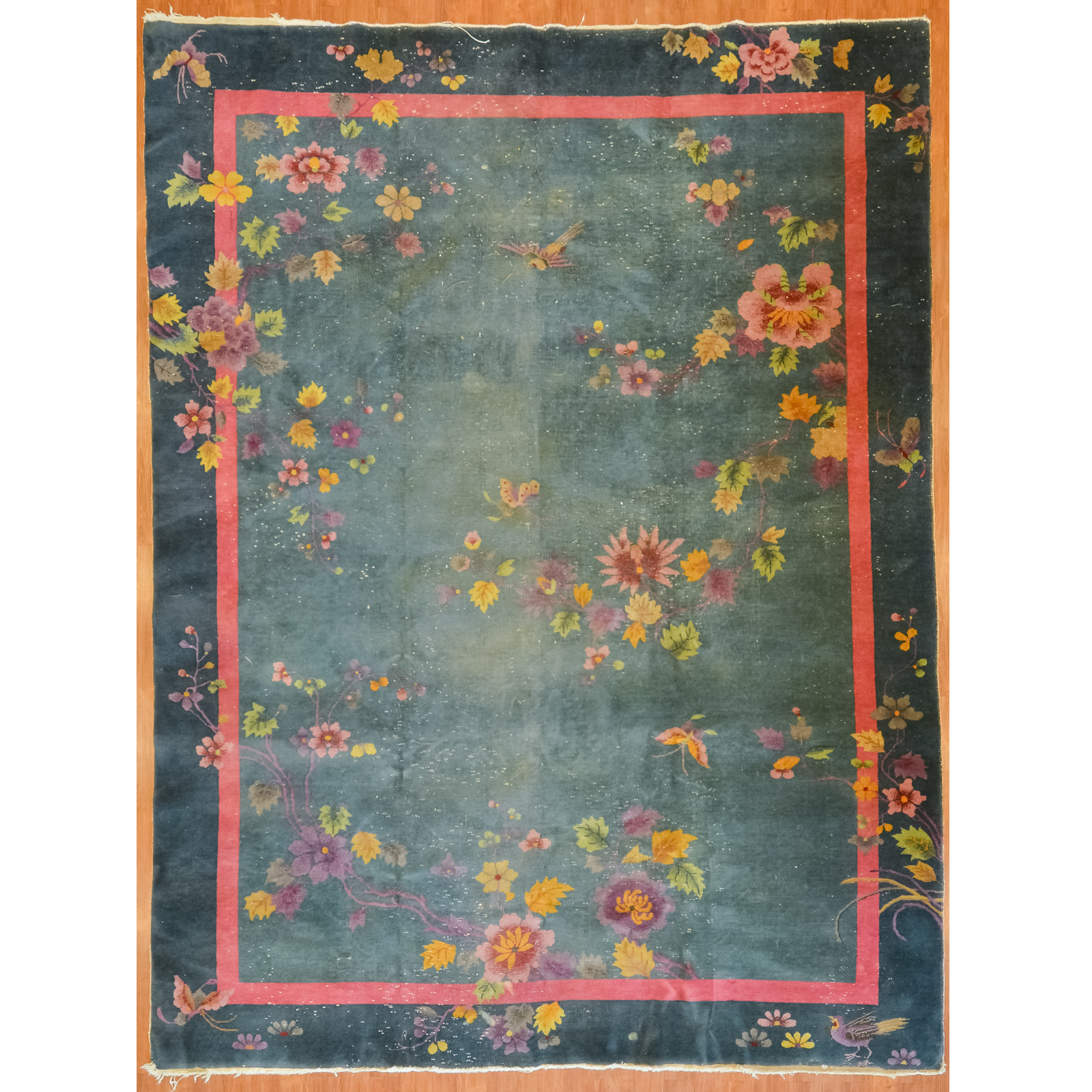ANTIQUE NICHOLS RUG, CHINA, 9.9 X
