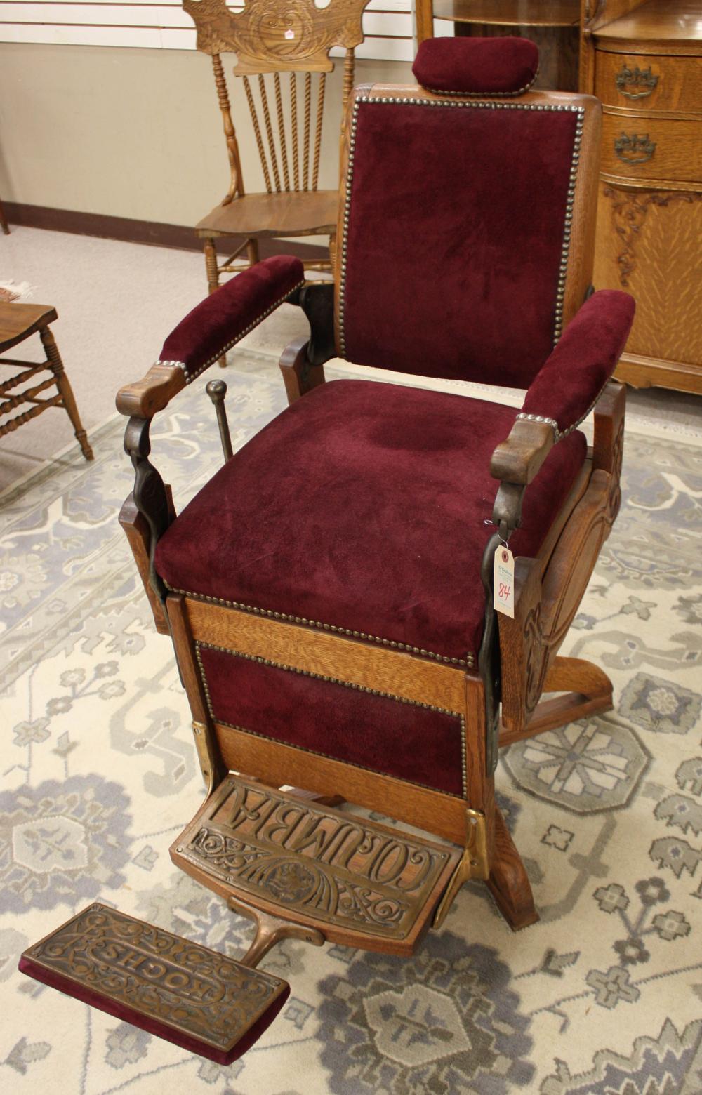 ANTIQUE OAK BARBER CHAIRANTIQUE OAK