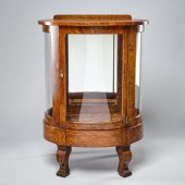 ANTIQUE OAK DISPLAY CABINETAn