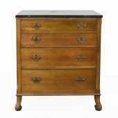 ANTIQUE OAK FOUR DRAWER CHEST