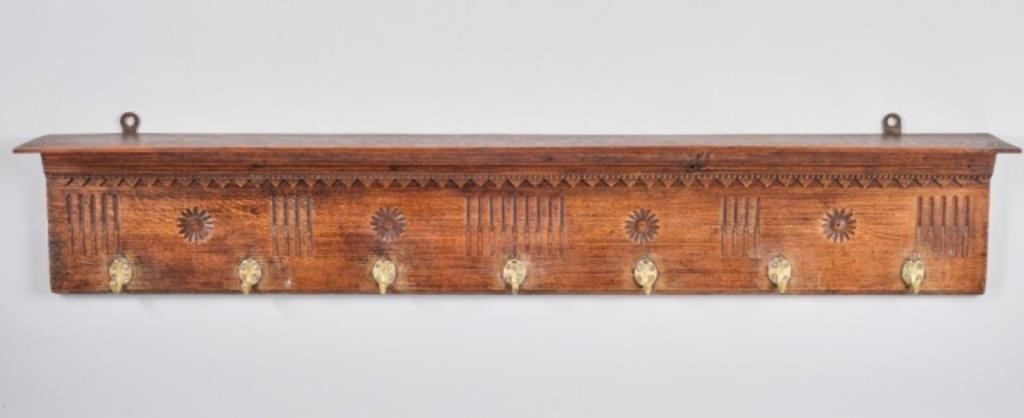 ANTIQUE OAK HANGING COAT
