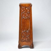ANTIQUE OAK PEDESTAL / LIQUOR