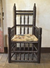 ANTIQUE OAK & PINE BREWSTER CH