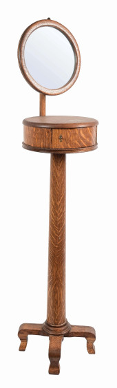 ANTIQUE OAK SHAVING STAND<br>Q
