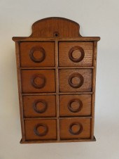 ANTIQUE OAK SPICE CABINETAntiq