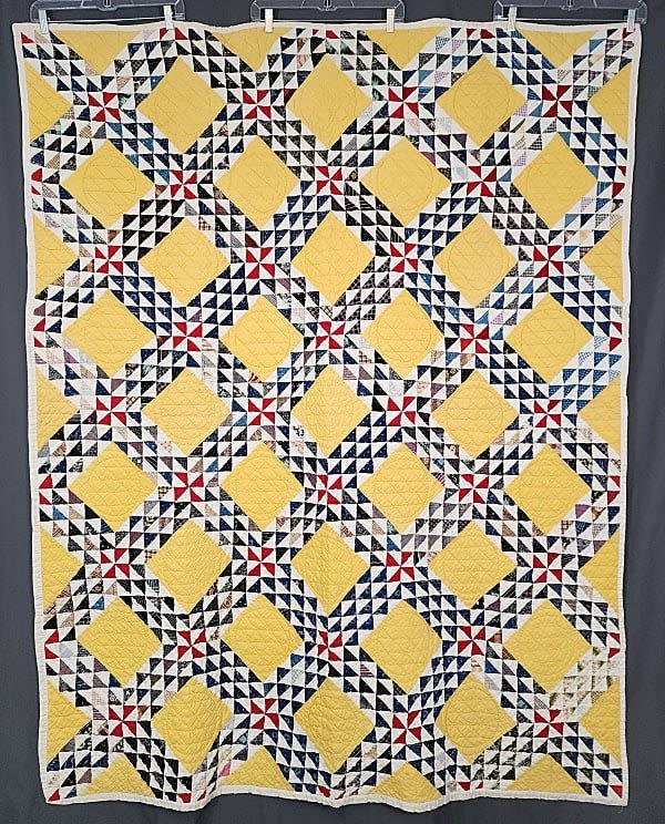 Antique Ocean Waves Quilt c1900 -