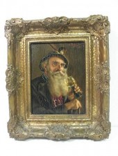 Antique oil on board painting