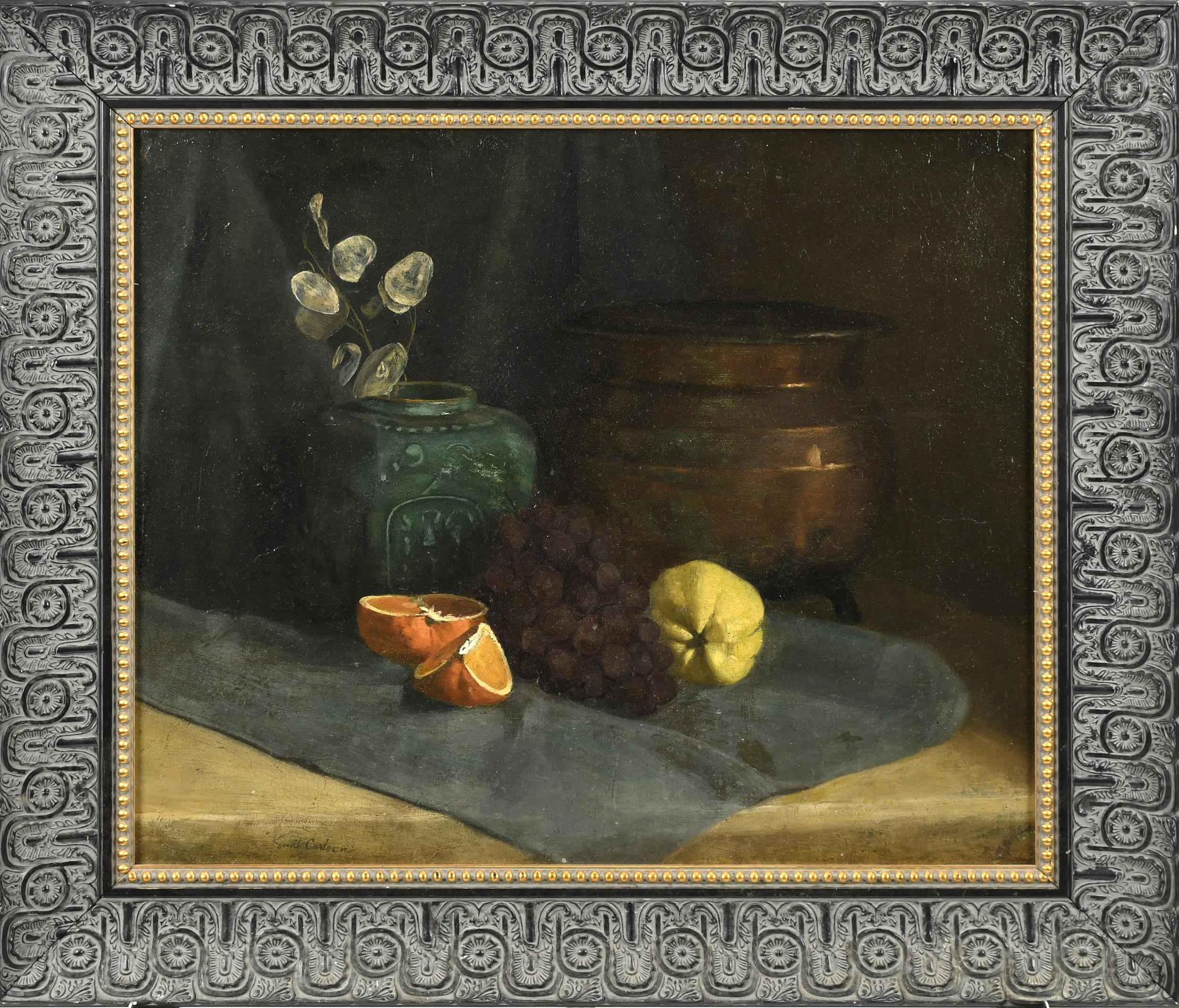 ANTIQUE OIL ON CANVAS SIGNED EMIL