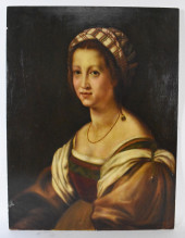 ANTIQUE OIL ON WOOD BOARD PAIN