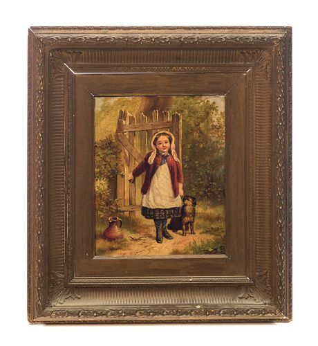 ANTIQUE OIL PAINTING ON BOARD