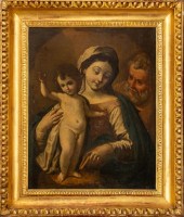 ANTIQUE OLD MASTER MADONNA & C