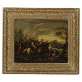 ANTIQUE OLD MASTER STYLE BATTL