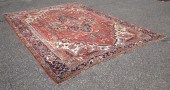 ANTIQUE ORIENTAL HERIZ RUG. Or