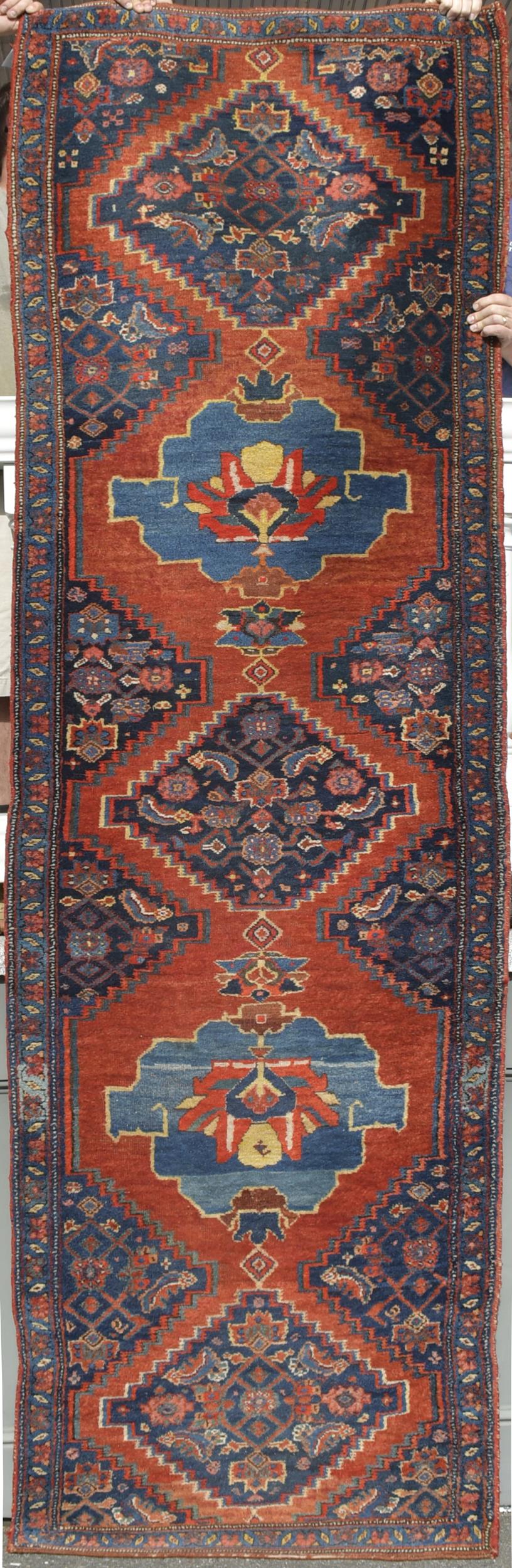 ANTIQUE ORIENTAL RUG, RUNNER. An