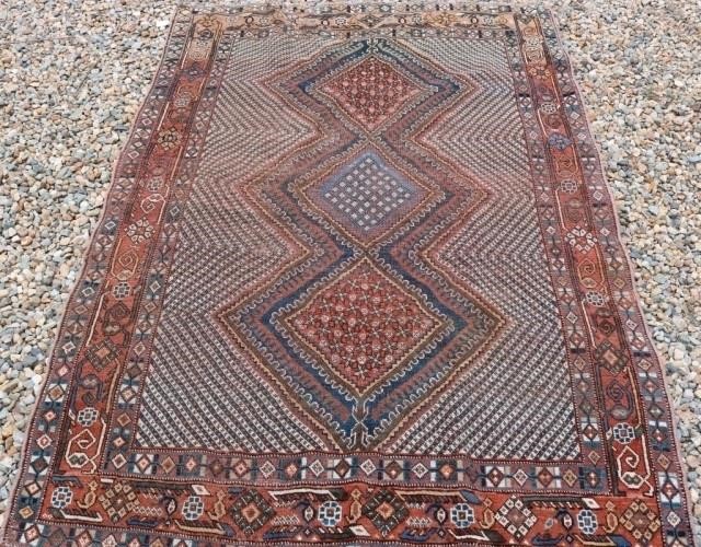 ANTIQUE ORIENTAL RUG, SHIRAZ,