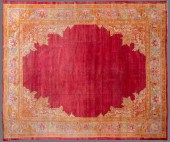ANTIQUE OUSHAK HAND KNOTTED WO
