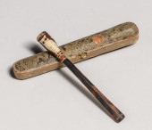 ANTIQUE OWL MOTIF CIGARETTE HO