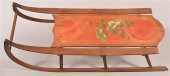 ANTIQUE PAINT DECORATED WOOD C