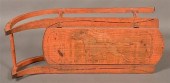 ANTIQUE PAINT DECORATED WOOD C