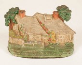 ANTIQUE PAINTED CAST IRON COTT