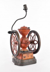 ANTIQUE PAINTED COFFEE GRINDER