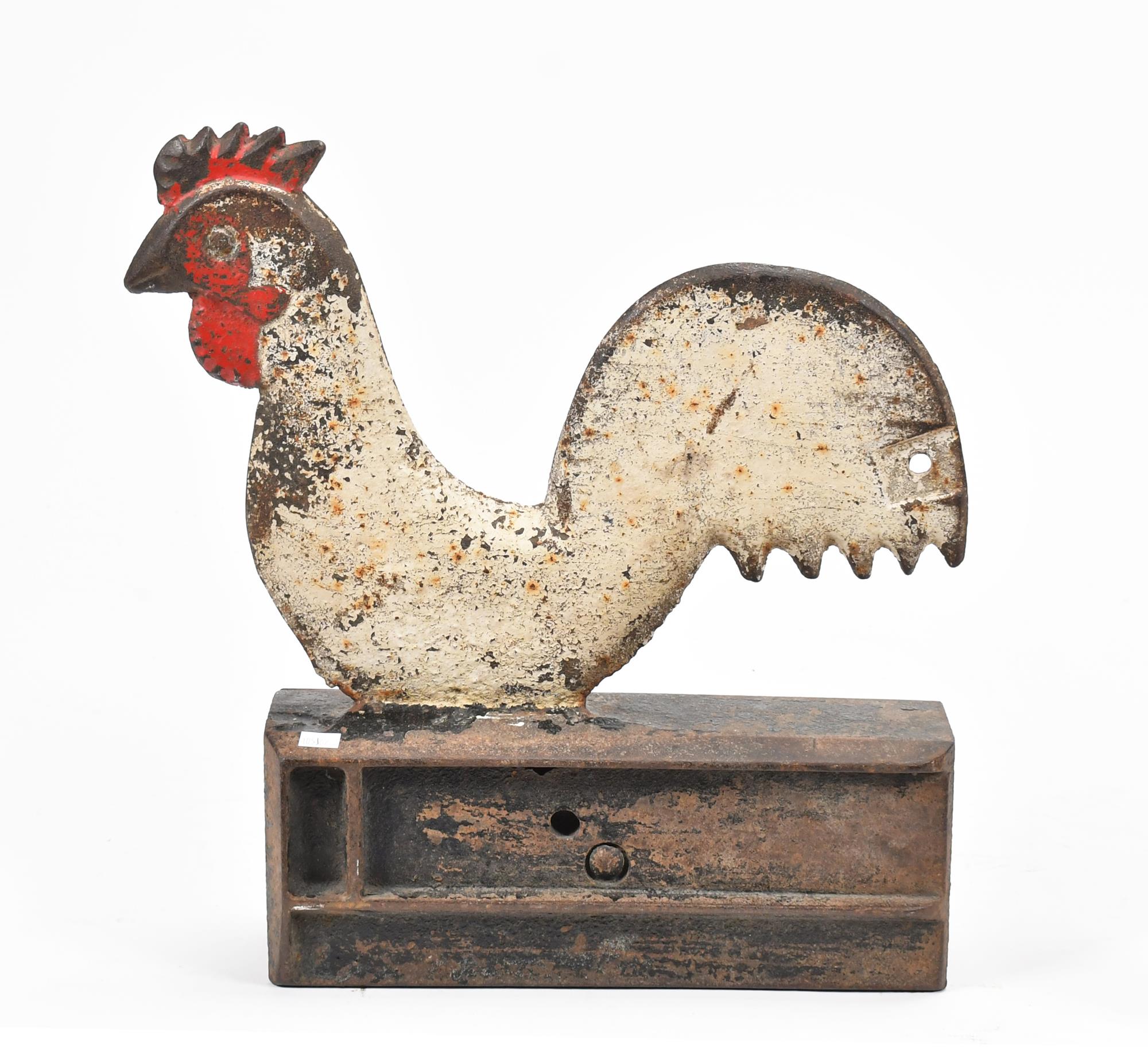 ANTIQUE PAINTED HUMMER ROOSTER MILL