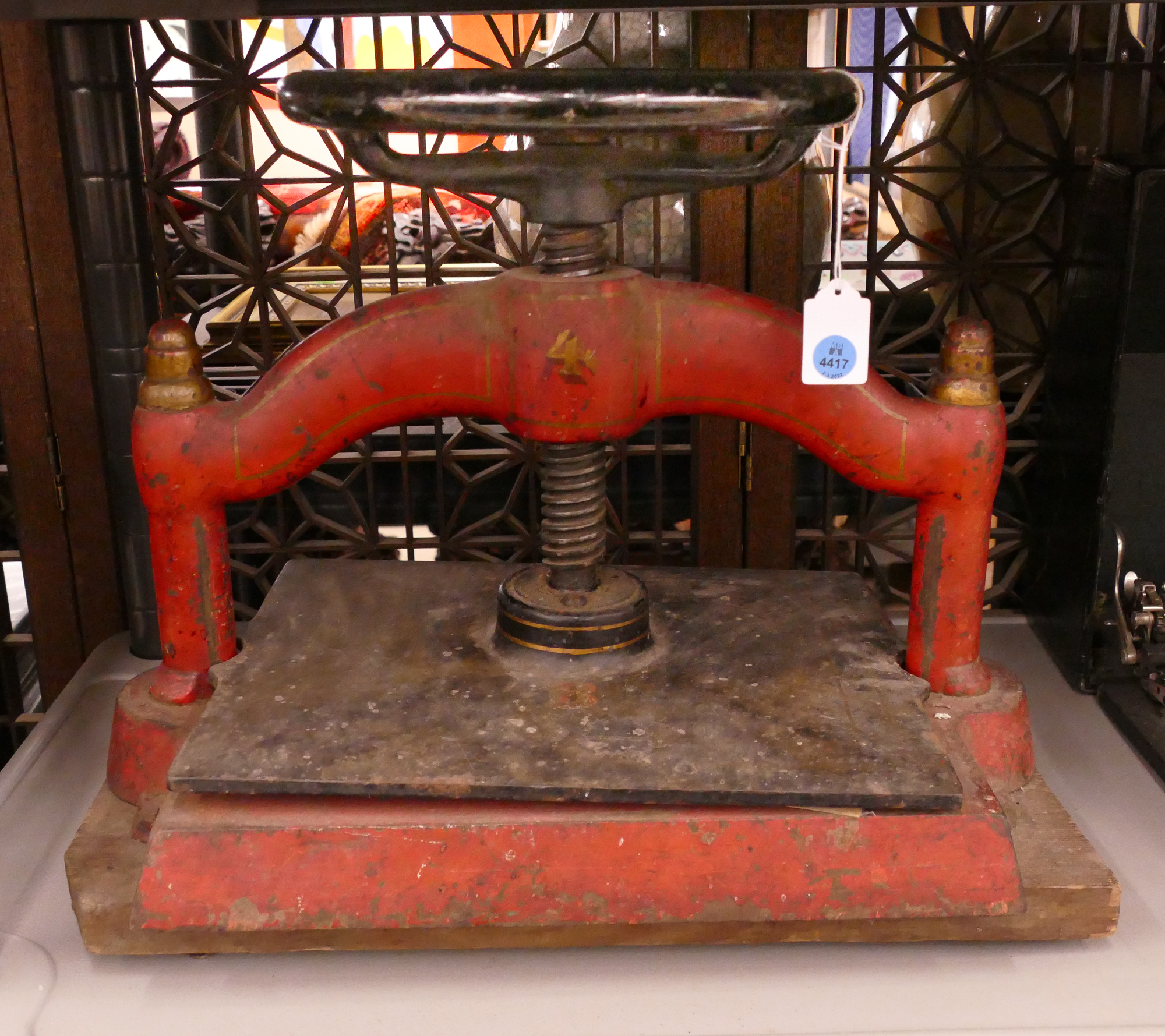 Antique Painted Iron & Steel Book