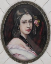 ANTIQUE PAINTED MINIATURE PORT