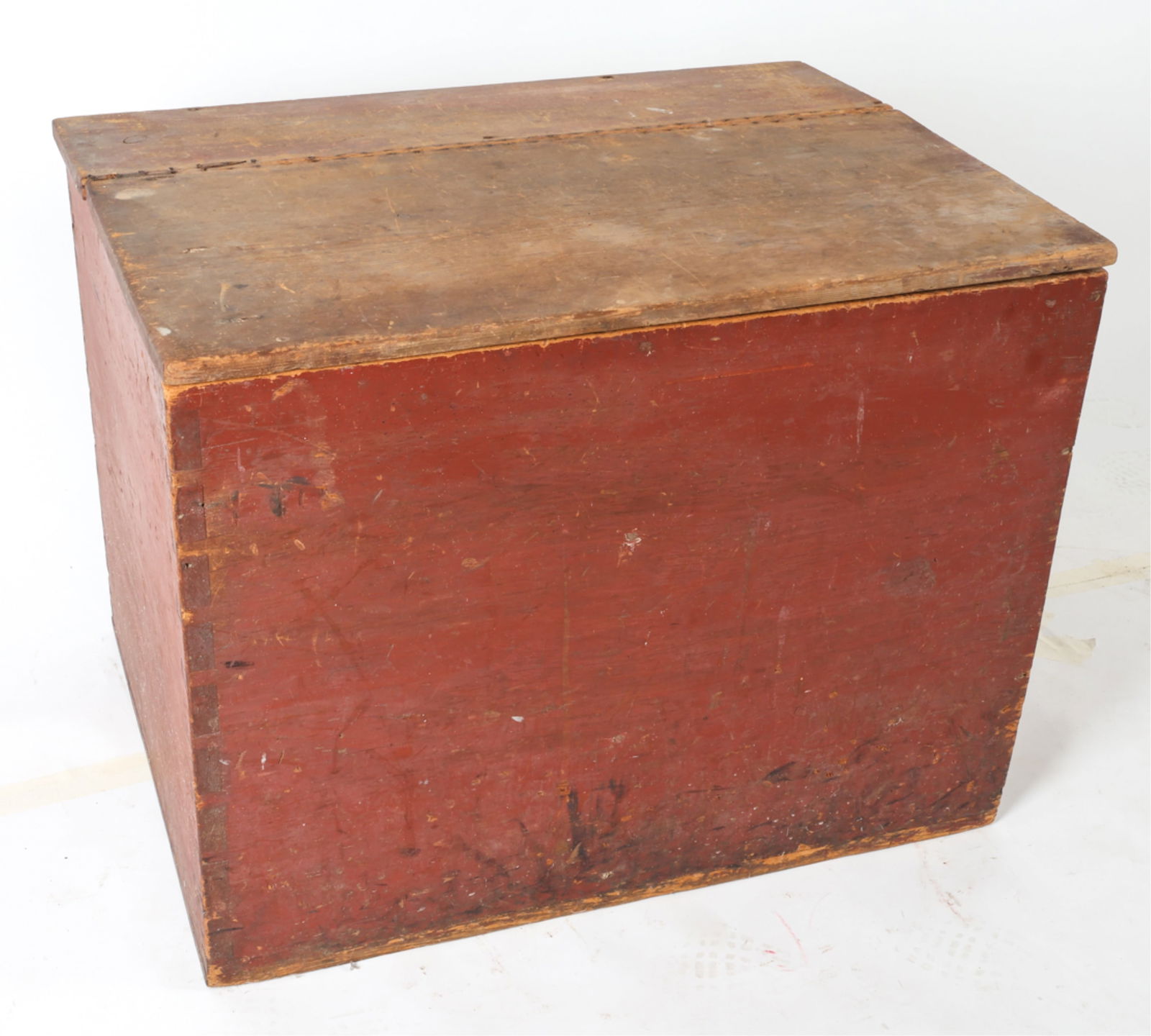 ANTIQUE PAINTED PINE PANTRY CHEST