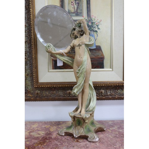 Antique painted plaster Art Nouveau