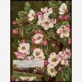 ANTIQUE PAINTED PORCELAIN PLAQ