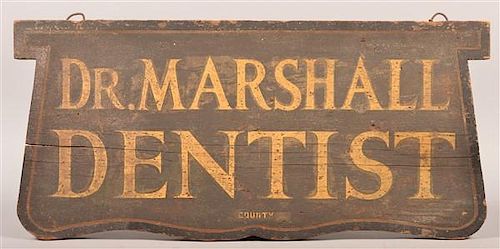 ANTIQUE PAINTED WOOD DENTIST'S