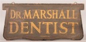 ANTIQUE PAINTED WOOD DENTIST'S