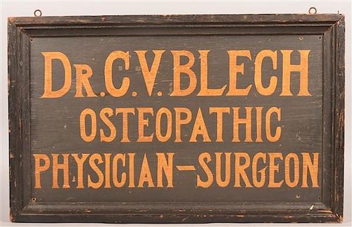 ANTIQUE PAINTED WOOD DOCTOR'S TRADE