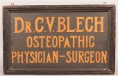 ANTIQUE PAINTED WOOD DOCTOR'S