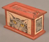 ANTIQUE PAINTED WOOD TRICK BOX