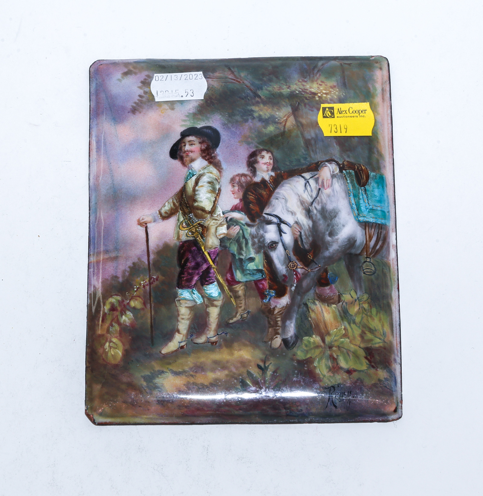 ANTIQUE PAINTING ON COPPER OF