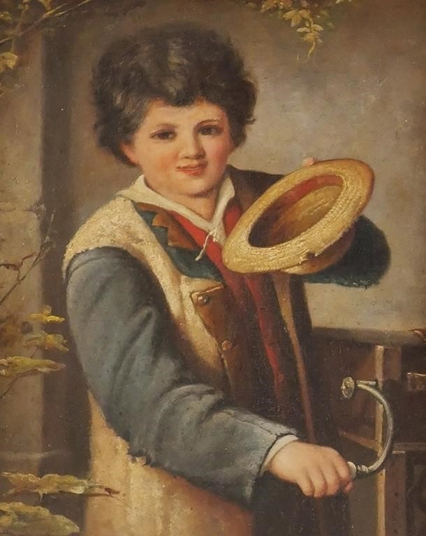 ANTIQUE PAINTING PORTRAIT OF A