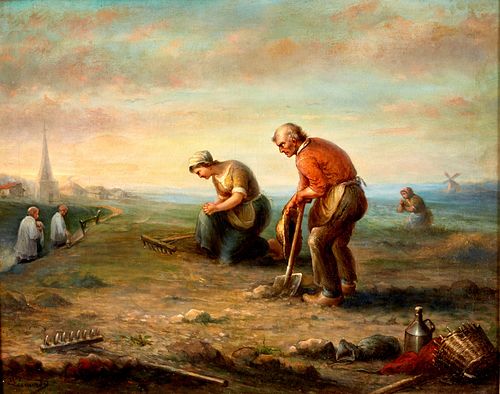 ANTIQUE PAINTING SIGNED LEONARDI