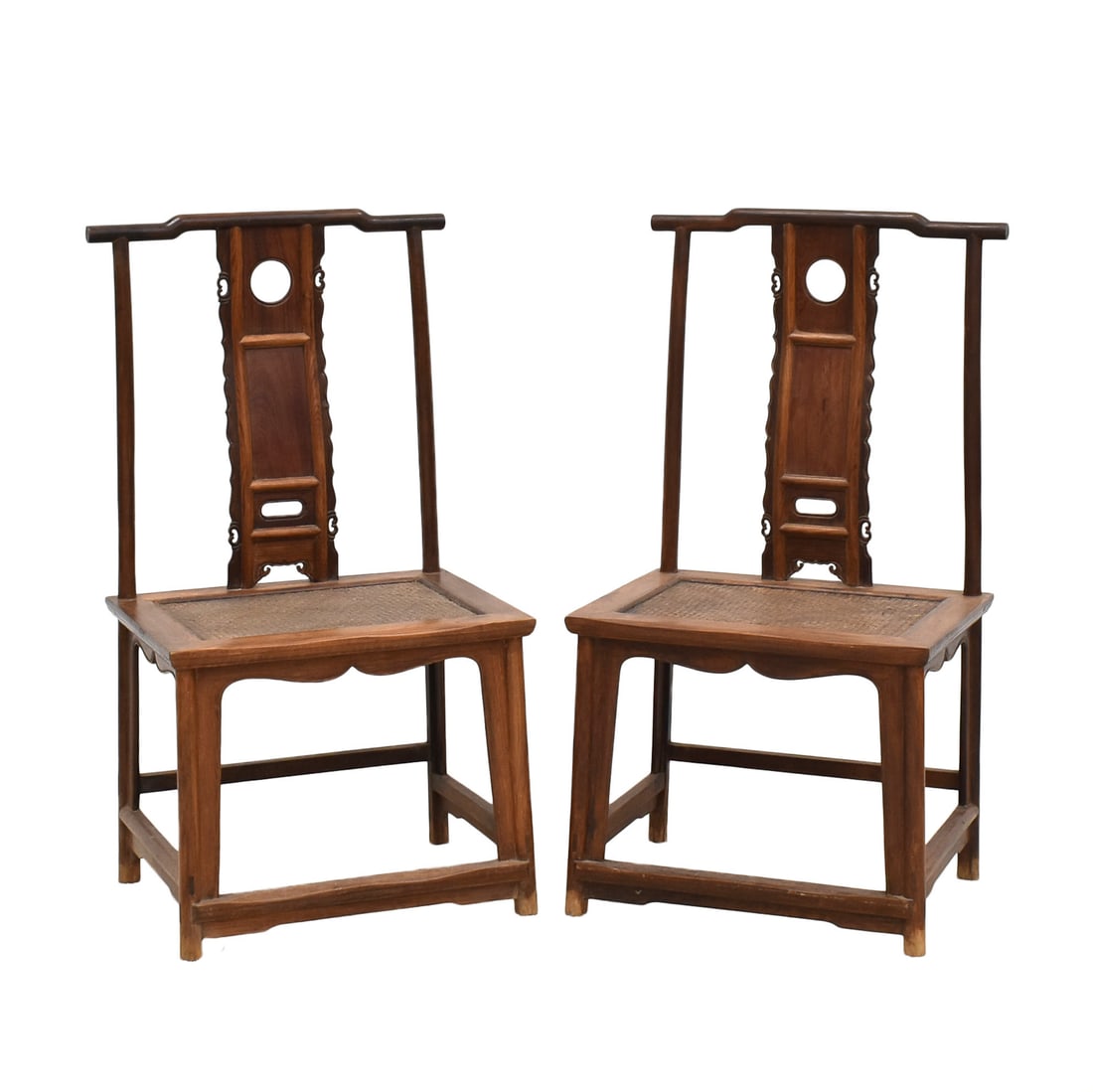 ANTIQUE PAIR HUANGHUALI CARVED