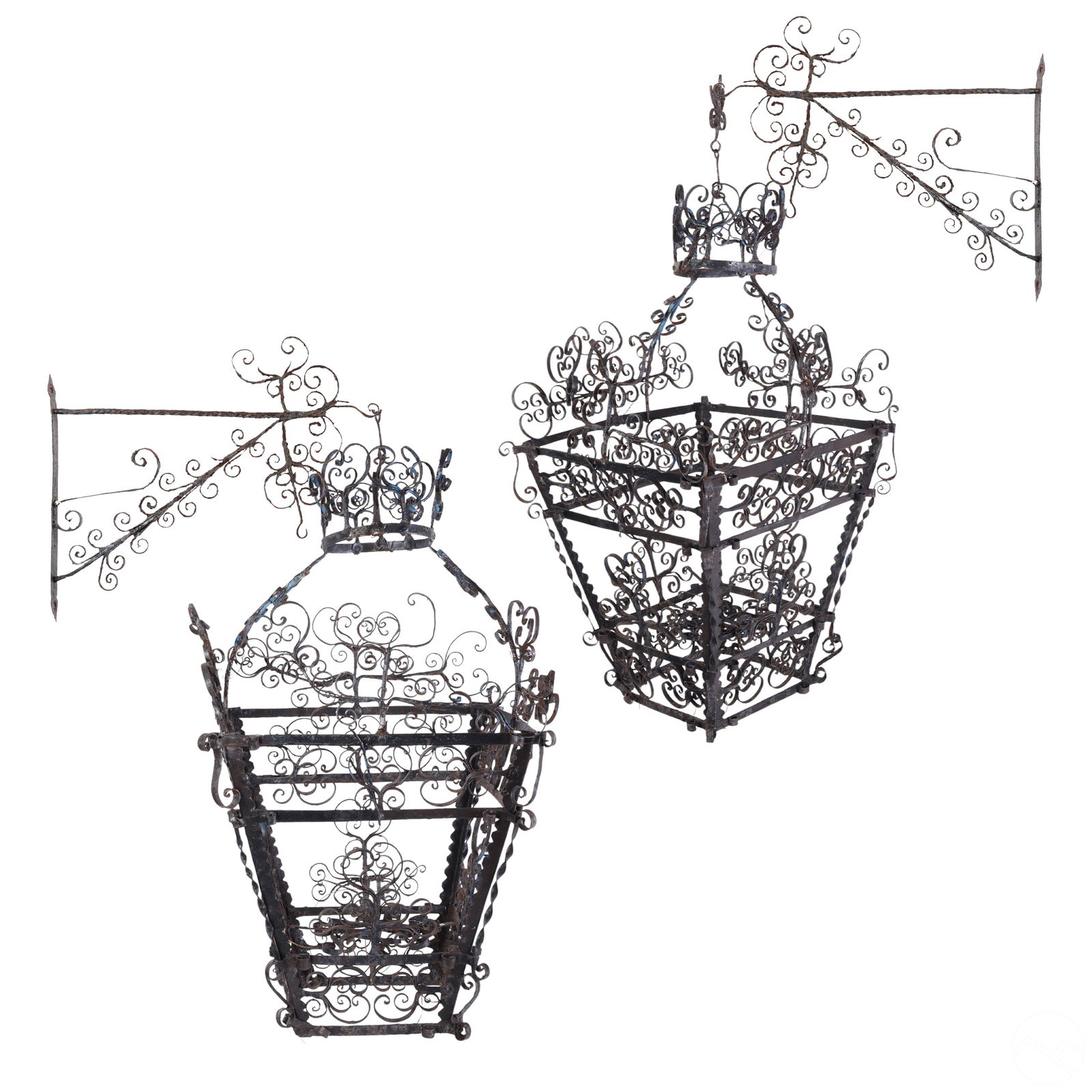 ANTIQUE PAIR OF SPANISH IRON