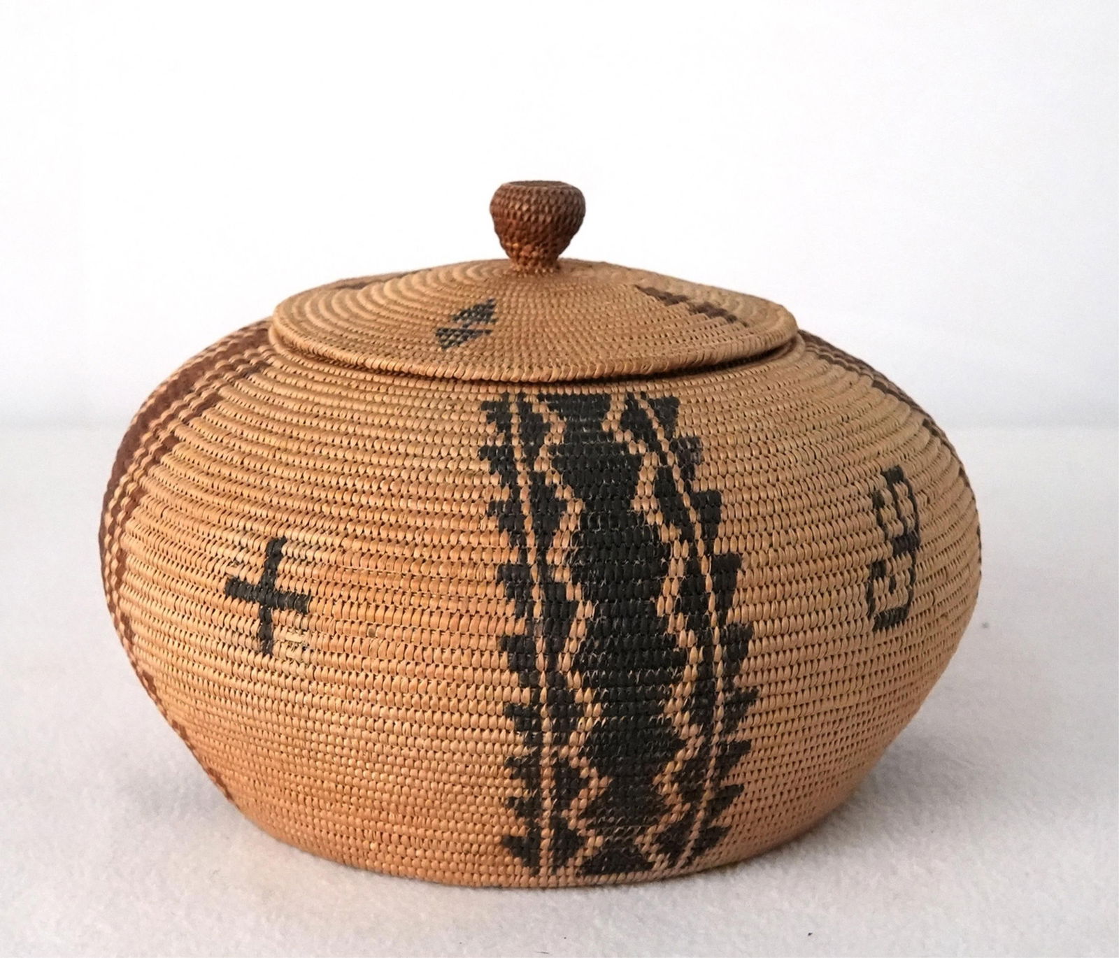 ANTIQUE PAIUTE POLYCHROME LIDDED