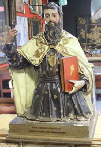 Antique Papier Machier Bust of a