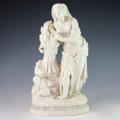 ANTIQUE PARIAN WARE FIGURINEDE