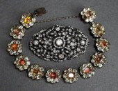 ANTIQUE PASTE BRACELET AND A B